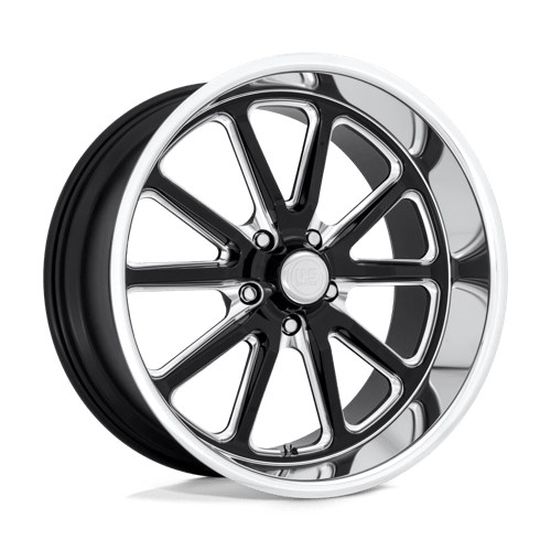US Mag 1PC U117 RAMBLER GLOSS BLACK MILLED 17X8 5X4.75 ET +1 CB 72.56