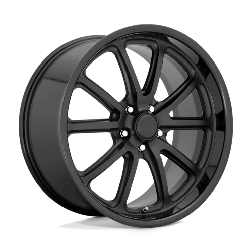 US Mag 1PC U123 RAMBLER GLOSS BLACK MATTE BLACK 20X8.5 5X120 ET +32 CB 72.56