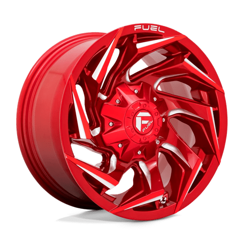 Fuel 1PC D754 REACTION CANDY RED MILLED 18X9 8X6.5 ET +1 CB 125.1