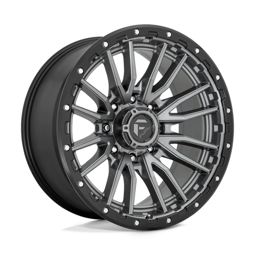 Fuel 1PC D680 REBEL MATTE GUNMETAL BLACK BEAD RING 22X10 8X180 ET -18 CB 124.2