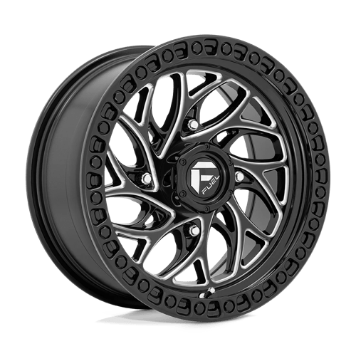Fuel UTV D741 RUNNER UTV GLOSS BLACK MILLED 24X7 4X156 ET +13 CB 132