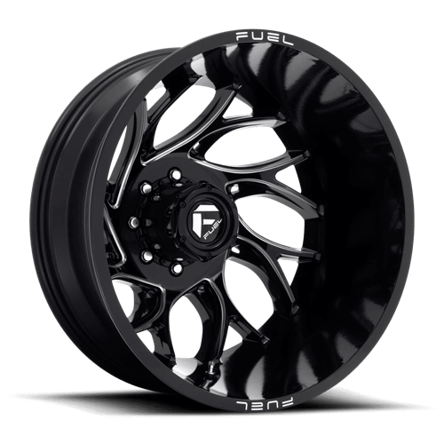 Fuel 1PC D741 RUNNER GLOSS BLACK MILLED 20X8.25 8X200 ET -202 CB 142