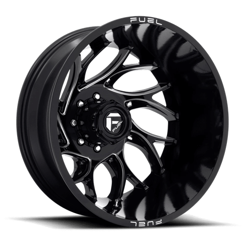 Fuel 1PC D741 RUNNER GLOSS BLACK MILLED 20X8.25 8X210 ET -221 CB 154.3