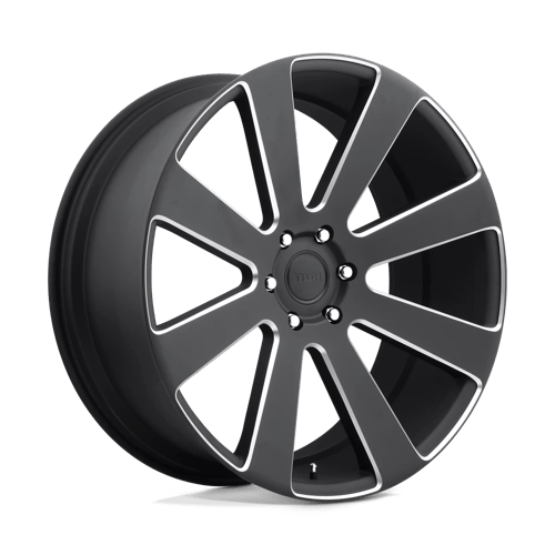DUB 1PC S187 8-BALL MATTE BLACK MILLED 24X10 6X5.5 ET +20 CB 78.1