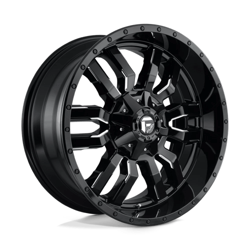 Fuel 1PC D595 SLEDGE GLOSS BLACK MILLED 22X10 8X180 ET +10 CB 124.2