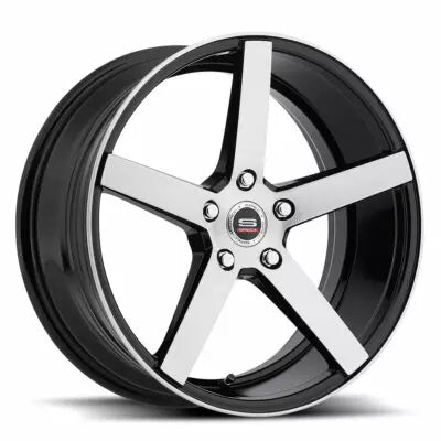 SP-36 20X9.5 Blank +42 Cb 73.1 Gloss Black & Brushed (PCD Range 5×100-120)