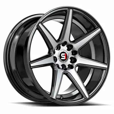 SP-73 18×8.0 4×100 4×114.3 +38 Cb 73.1 Gloss Black Machined & undercut