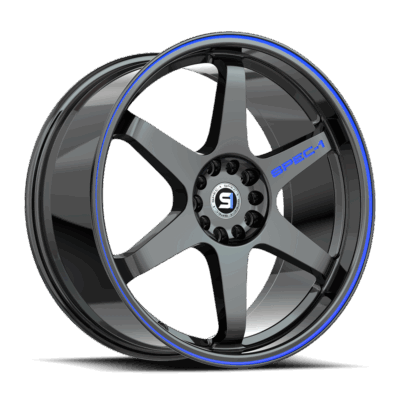 SPT-33 19×10.5 4X 5X Blank +22 Cb 73.1 Gloss Black & Blue Line (No dual drill)