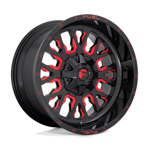 Fuel 1PC D612 STROKE GLOSS BLACK W/ RED TINT 20X9 6X135/5.5 ET +20 CB 106.1