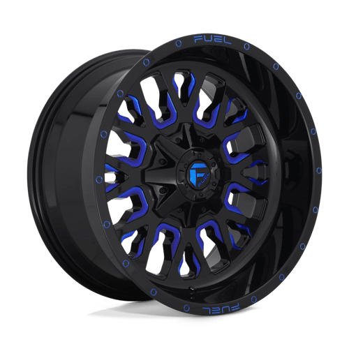Fuel 1PC D645 STROKE GLOSS BLACK W/ BLUE TINT 17X9 5X4.5/5.0 ET -12 CB 78.1