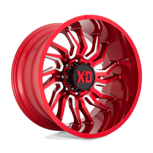 XD XD858 TENSION CANDY RED MILLED 22X10 6X5.5 ET -18 CB 106.1
