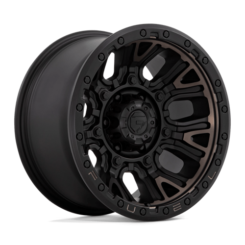 Fuel 1PC D824 TRACTION MATTE BLACK W/ DOUBLE DARK TINT 17X9 5X5.0 ET +1 CB 71.5