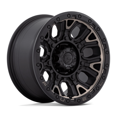Fuel 1PC D824 TRACTION MATTE BLACK W/ DOUBLE DARK TINT 17X9 6X135 ET +1 CB 87.1