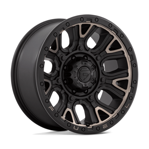 Fuel 1PC D824 TRACTION MATTE BLACK W/ DOUBLE DARK TINT 20X9 8X6.5 ET +1 CB 125.1