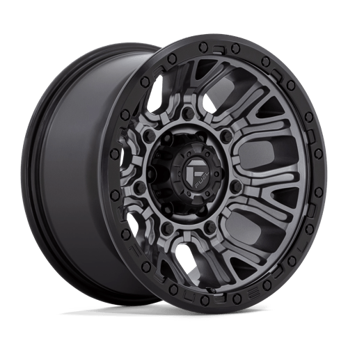 Fuel 1PC D825 TRACTION MATTE GUNMETAL W/ BLACK RING 17X9 5X5.0 ET -12 CB 71.5