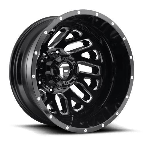 Fuel 1PC D581 TRITON GLOSS BLACK MILLED 22X8.25 8X200 ET -201 CB 142