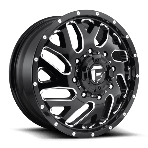Fuel 1PC D581 TRITON GLOSS BLACK MILLED 22X8.25 8X210 ET +105 CB 154.3