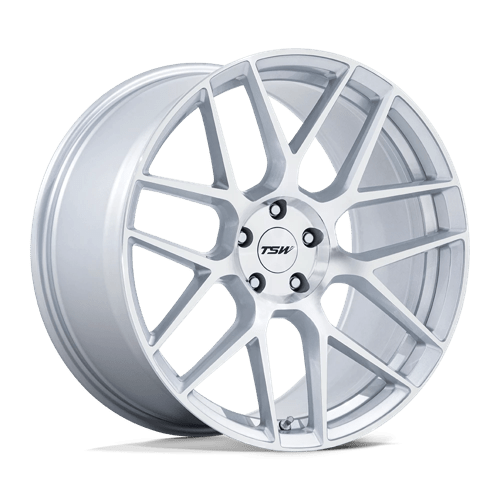 TSW TW002 LASARTHE GLOSS SILVER MACHINED 17X8 5X120 ET +35 CB 74.1