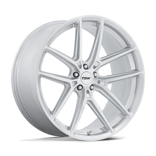 TSW TW006 IMOLA GLOSS SILVER W/ MACHINED FACE 19X10.5 5X112 ET +35 CB 66.56