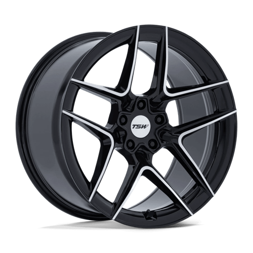 TSW TW008 SLIPSTREAM GLOSS BLACK MACHINED 19X9.5 5X112 ET +40 CB 66.56