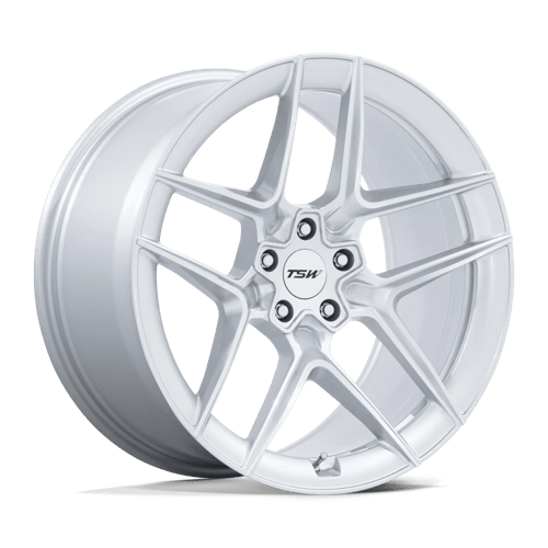 TSW TW008 SLIPSTREAM GLOSS SILVER W/ MACHINED FACE 20X10.5 5X4.5 ET +38 CB 72.56