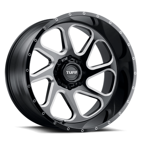 Tuff T2B GLOSS BLACK MILLED 26X14 8X170 ET -72 CB 125.1