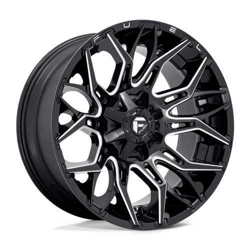 Fuel 1PC D769 TWITCH GLOSS BLACK MILLED 22X10 8X180 ET -18 CB 124.2