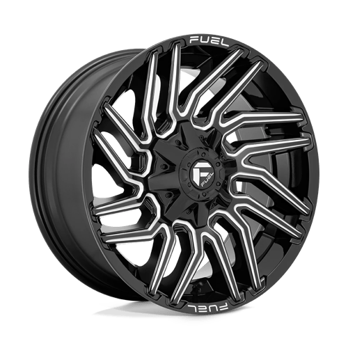 Fuel 1PC D773 TYPHOON GLOSS BLACK MILLED 20X9 6X135/5.5 ET +1 CB 106.1