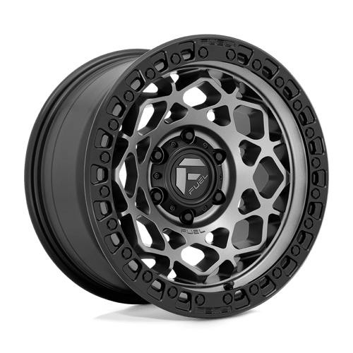 Fuel 1PC D784 UNIT GUNMETAL W/ MATTE BLACK RING 17X9 6X5.5 ET +1 CB 106.1