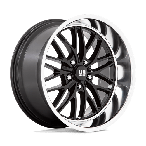 US Mag 1PC U138 SANTA CRUZ GLOSS BLACK W/ DIAMOND CUT LIP 20X8.5 5X5.0 ET +6 CB 78.1
