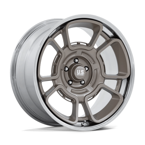 US Mag 1PC UC147 FLAGSTAFF PEWTER W/ CHROME LIP 22X9 5X5.0 ET +0 CB 78.1