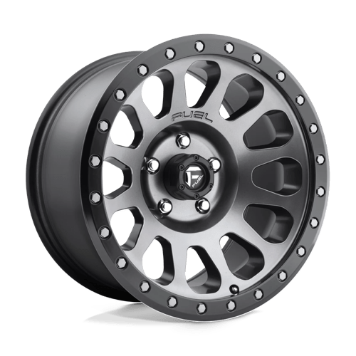 Fuel 1PC D601 VECTOR MATTE GUNMETAL BLACK BEAD RING 17X9 6X5.5 ET -12 CB 108