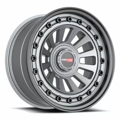 VRD-702 RADAR 20×9.5 6×135 6×139.7 -12 Cb 106.1 Matte GunMetal With Black Bolts & Lip