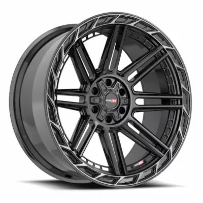 VRP-501 TURBO 20×9.0 5×139.7 5×150 +18 Cb 110.3 Gloss Black Center & Diamond Cut Ring With Dark Tint (Make sure Cb is 110 for 5×150)