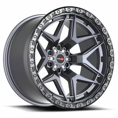 VRT-603 ATHENO 20×12 6×135 6×139.7 -44 Cb 106.1 Matte Titanium With Black Bead Ring
