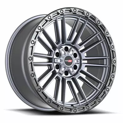 VRT-604 20×9.5 Blank 8x -18 Cb 125.1 Matte Titanium With Black Bead Ring