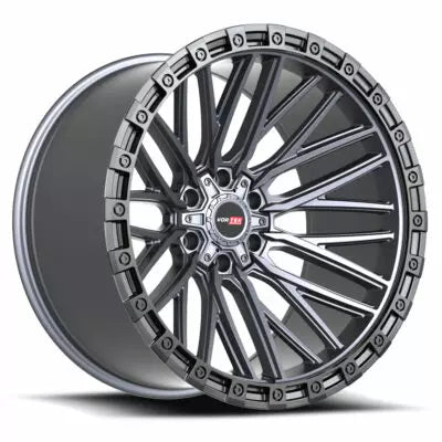 VRT-608 APOLLO 20×12 6×135 6×139.7 -44 Cb 106.1 Matte Titanium With Black Bead Ring