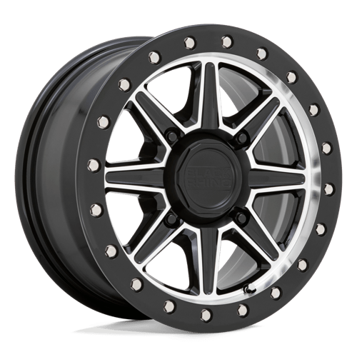 Black Rhino Hard Alloys - UTV WEBB UTV GLOSS BLACK MACHINED 15X7 4X137 ET +51 CB 106.1