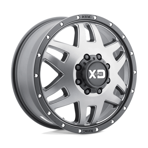 XD XD130 MACHETE DUALLY MATTE GRAY W/ BLACK RING 20X7.5 8X6.5 ET +142 CB 121.5