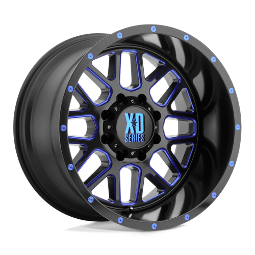 XD XD820 GRENADE SATIN BLACK MILL W/ BLUE TINT 20X9 8X6.5 ET +0 CB 125.5