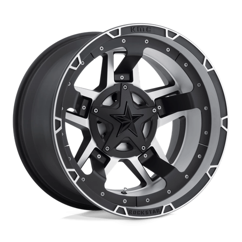 XD XD827 ROCKSTAR III MATTE BLACK MACHINED 22X10 8X6.5 ET -18 CB 125.1
