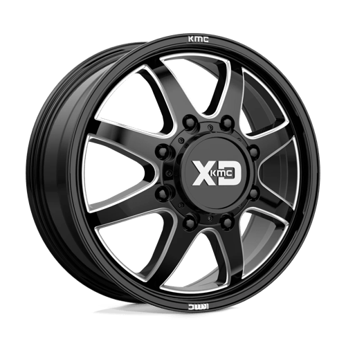 XD XD845 PIKE DUALLY GLOSS BLACK MILLED 20X8.25 8X210 ET +105 CB 154.3