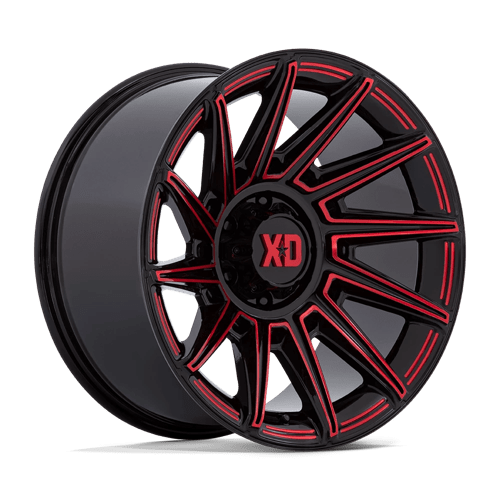 XD XD867 SPECTER GLOSS BLACK W/ RED TINT 20X10 8X170 ET -18 CB 125.1