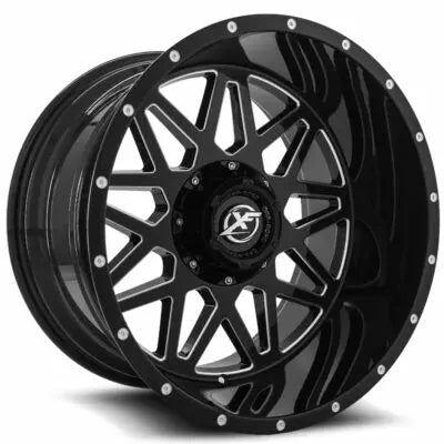 XF-211 22×12 Blank 5x/6x -44 Cb 78.1 Gloss Black & Milled