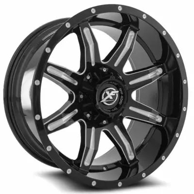 XF-215 20×9 6×135 6×139.7 +12 Cb 106.4 Gloss Black & Milled