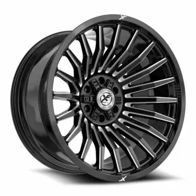 XF-231 20×12 5×127 5×139.7 -44 Cb 78.1 Gloss Black & Milled