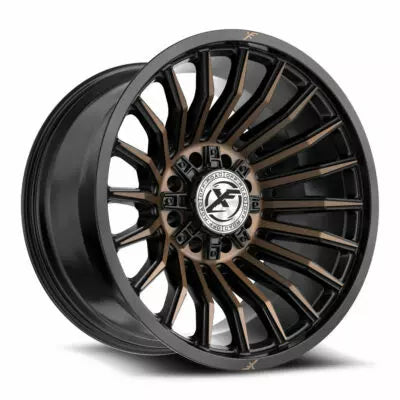 XF-231 20×10 Blank 8x -24 Cb 125.2 Satin Black & Bronze Machined Double Dark Tint