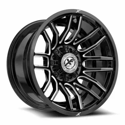 XF-232 20×12 8×165.1 8×170 -44 Cb 125.2 Gloss Black & Milled
