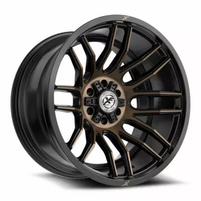 XF-232 17×9 5×127 5×139.7 0 Cb 78.1 Satin Black & Bronze Machined Double Dark Tint