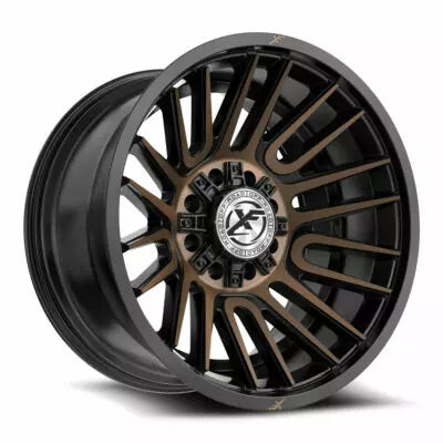 XF-234 20×10 Blank 8x -12 Cb 125.2 Satin Black & Bronze Machined Double Dark Tint